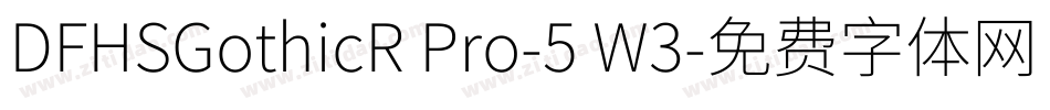 DFHSGothicR Pro-5 W3字体转换